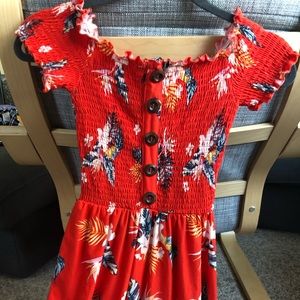 Rue21 S red floral/Hawaiian dress